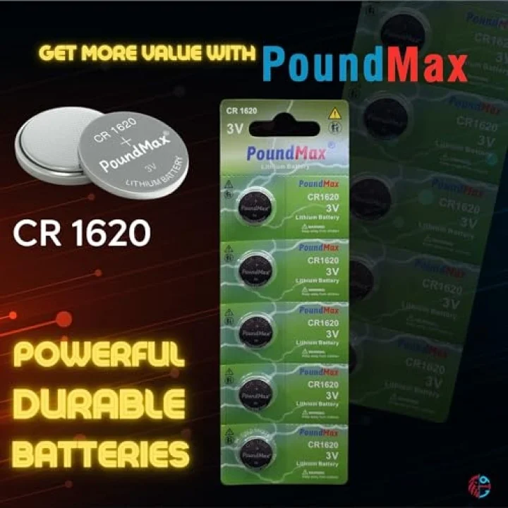 5 adet 1620 (CR1620,DL1620) 3V düğme pil