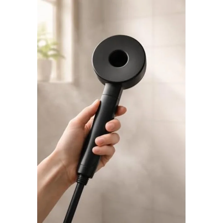 5 Fonksiyonlu Orta Delikli Yuvarlak Duş Başlığı, Masaj, Yağmurlama, Tazyikli Basınçlı, Su Tasarruflu, Kolay Temizlenebilir, Modern Ergonomik Tasarım, Lüks Banyo Duş Başlığı, Tüm Duş Sistemler