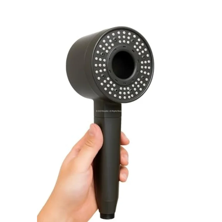 5 Fonksiyonlu Orta Delikli Yuvarlak Duş Başlığı, Masaj, Yağmurlama, Tazyikli Basınçlı, Su Tasarruflu, Kolay Temizlenebilir, Modern Ergonomik Tasarım, Lüks Banyo Duş Başlığı, Tüm Duş Sistemler