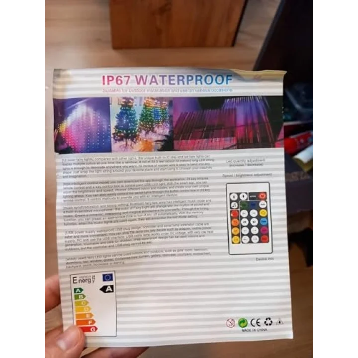5 Metre RENKLİ 50LED Işıklar Peri Işıkları 8 MOD RGB Işıkları USB Çok Renkli Işık Peri Dize Işıkları Tel Fonksiyonlu Süsleme İnce Telli Aydınlatmalı Şerit Led Yılbaşı Işık Yılbaşı Süsü