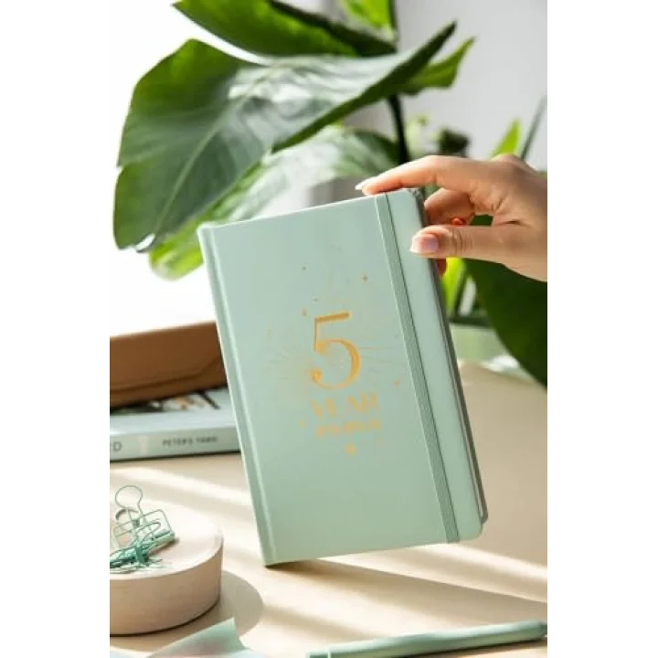 5 Yıllık Süresiz Günlük Ajanda 13x21 - Yeşil