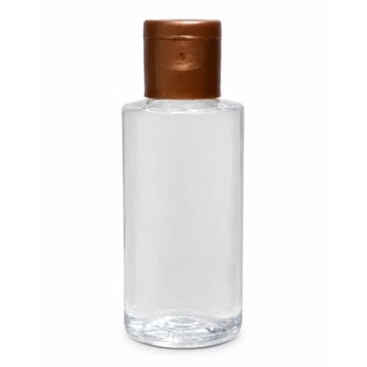 50 Adet 50 ML Boş Plastik Şişe OM62 Bronz Kapak