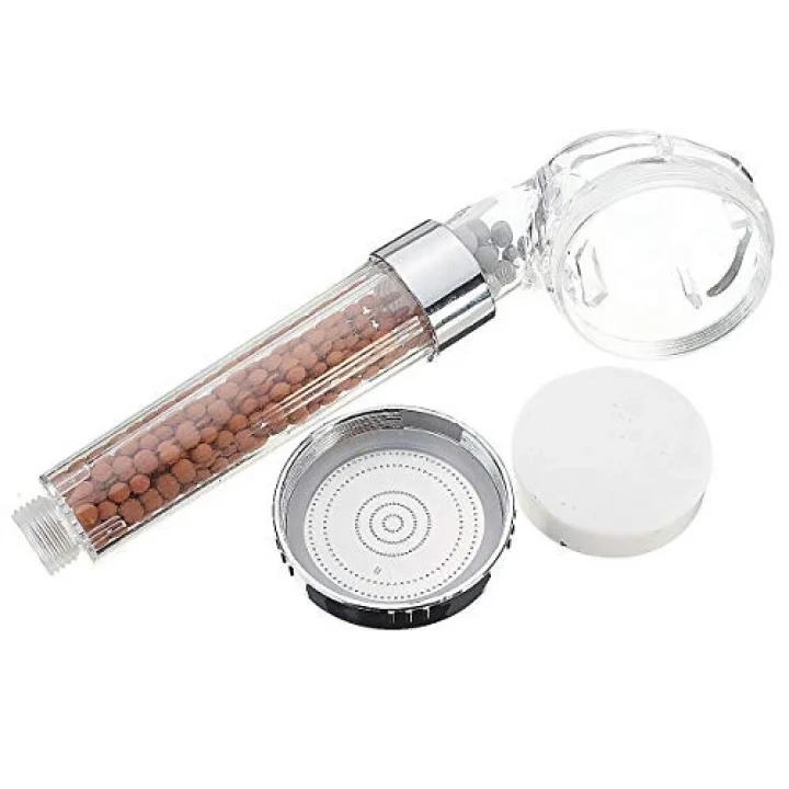 ®%50 Su Tasarruflu ve Arıtmalı Doğal Taşlı Banyo El Duş Başlığı