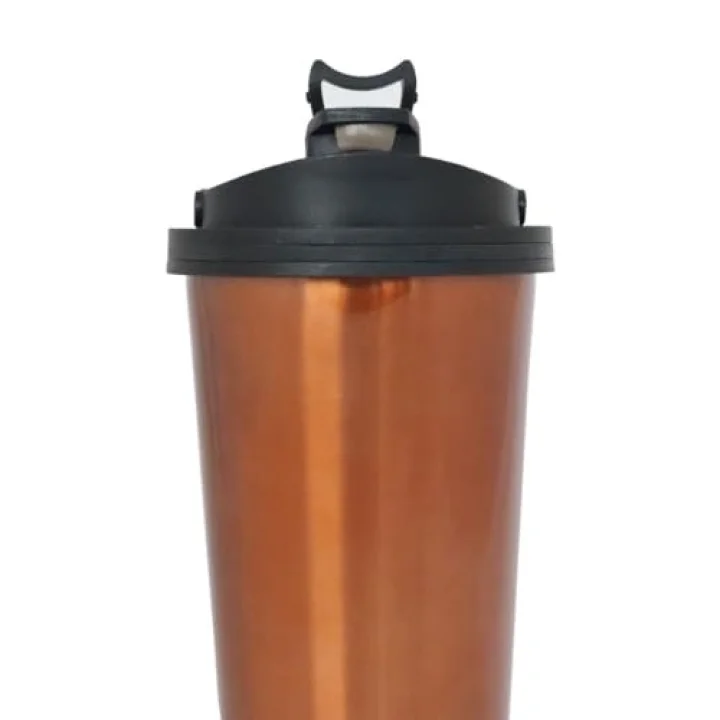 500 ml Paslanmaz Çelik Termos Mug, Çift Katmanlı, Sızdırmaz Kapak, Bakır Rengi SI231902