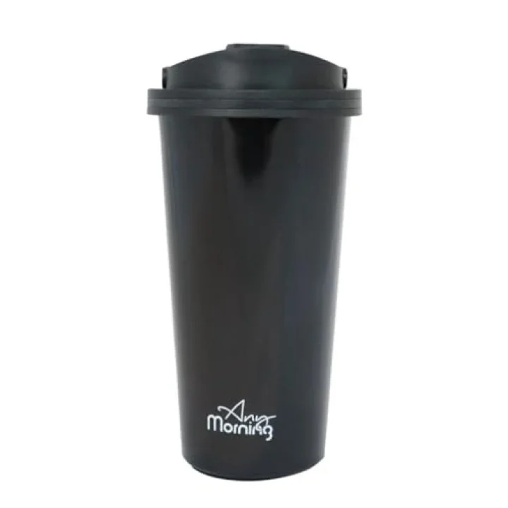 500 ml Paslanmaz Çelik Termos Mug, Çift Katmanlı, Sızdırmaz Kapak, Siyah SI231902
