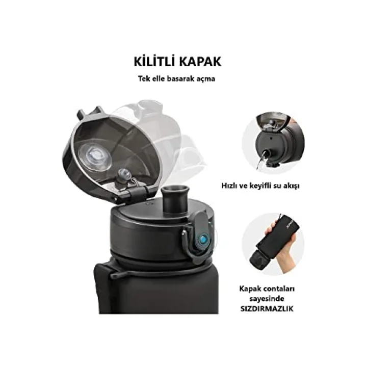 500 ml Tritan Su Matarası 13 farklı Renk Softtouch