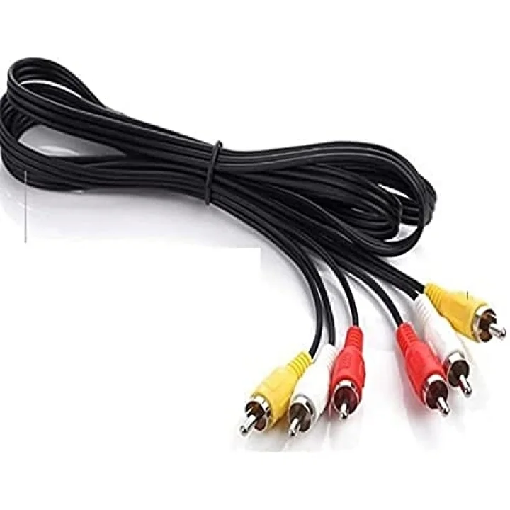 5006 3Rca To 3 Rca Ses Görüntü Tos Scart Kablosu 1.5 Metre