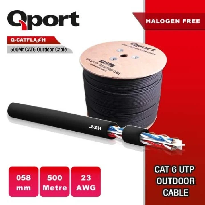 500m Cat6 Makaralı Outdoor Lszh Kablo (q-catflash)