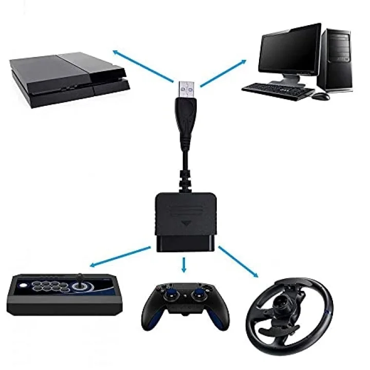 5023 Usb To Ps2 PC Bilgisayar Oyun Kolu Çevirici Dönüştürücü