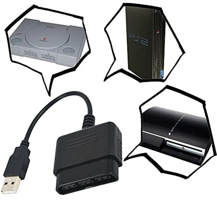 5023 Usb To Ps2 PC Bilgisayar Oyun Kolu Çevirici Dönüştürücü
