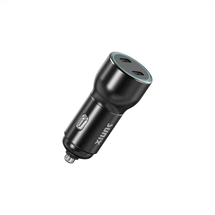 50W PD Çift USB-C Çıkışlı Araç Şarj Cihazı Başlık C-500
