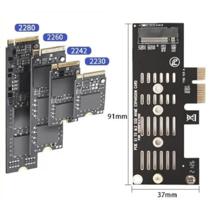 5225 Pci-e Express 3.0 To Nvme Ssd M.2 M Key Çevirici Kart
