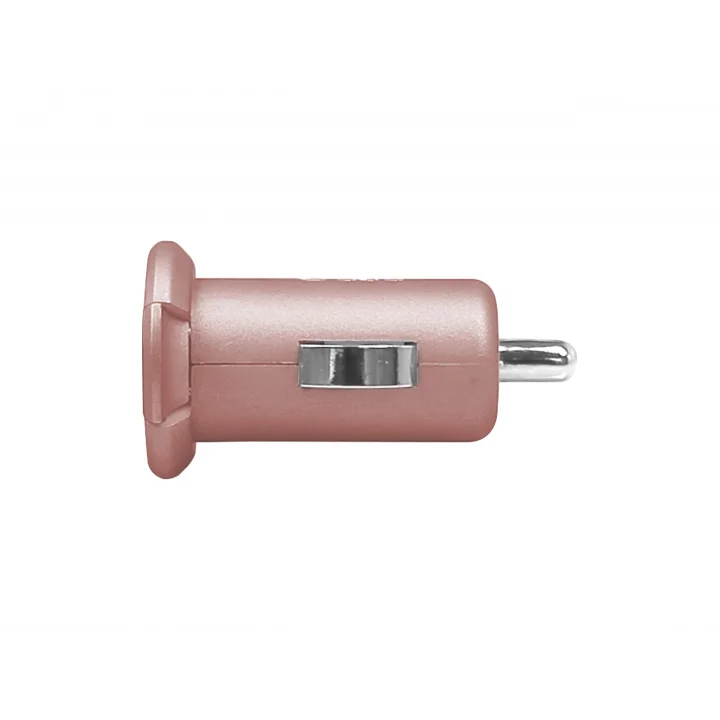 5513 2 Mini Girişli Usb Araç Şarj Cihazı, Pembe