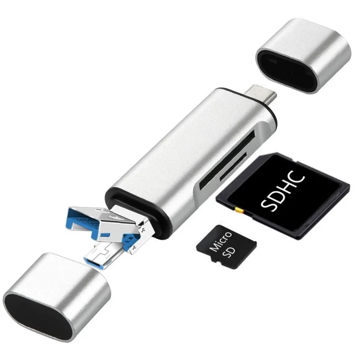 5848 Type C Usb Kart Okuyucu Micro Sd Card Reader Çevirici Dönüştürücü Adaptör