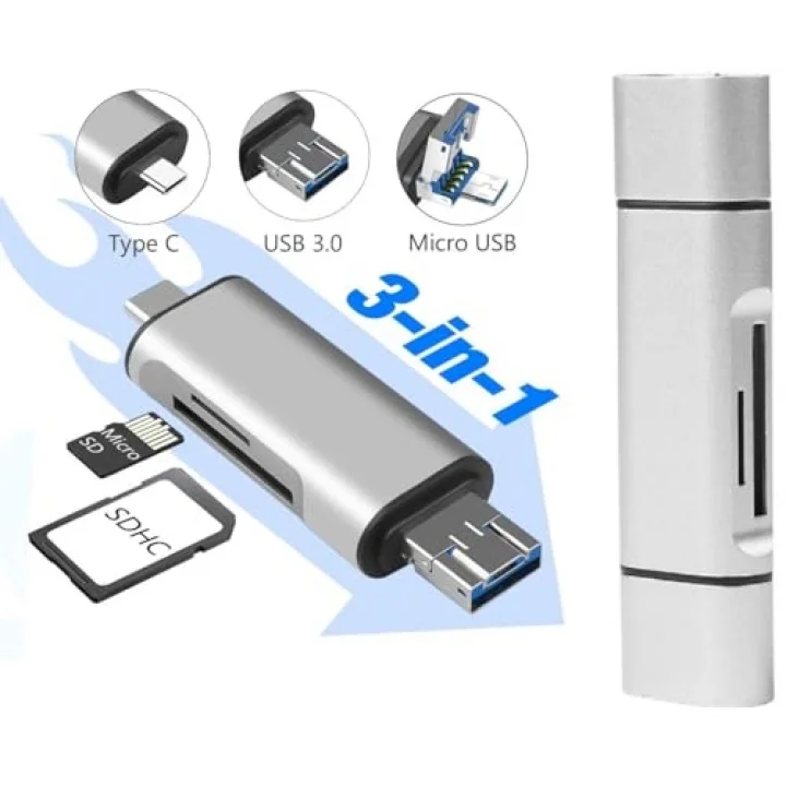 5848 Type C Usb Kart Okuyucu Micro Sd Card Reader Çevirici Dönüştürücü Adaptör