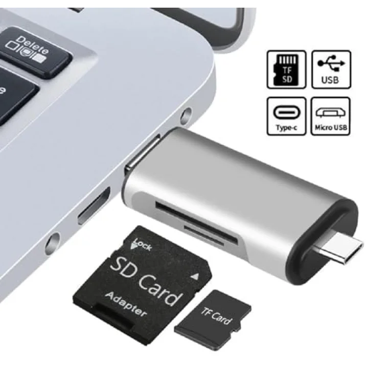 5848 Type C Usb Kart Okuyucu Micro Sd Card Reader Çevirici Dönüştürücü Adaptör