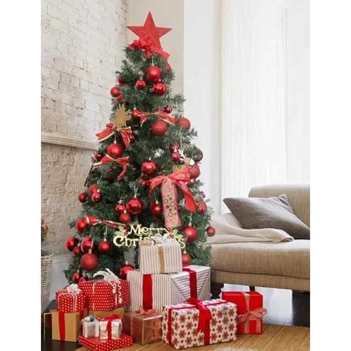 5cm 6 Adet Mini Yılbaşı Ağacı Süsü Noel Baba ağacı süsü (6 adet/paket)