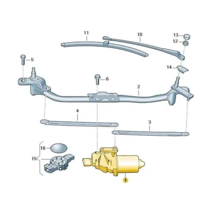 5JB955113 Ön Cam Silecek Motoru Seat Toledo ile uyumlu 2013-2019