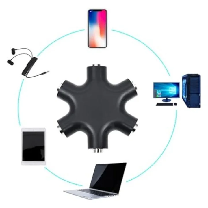 6LI, 3.5mm Stereo, AUX, Çoklayıcı