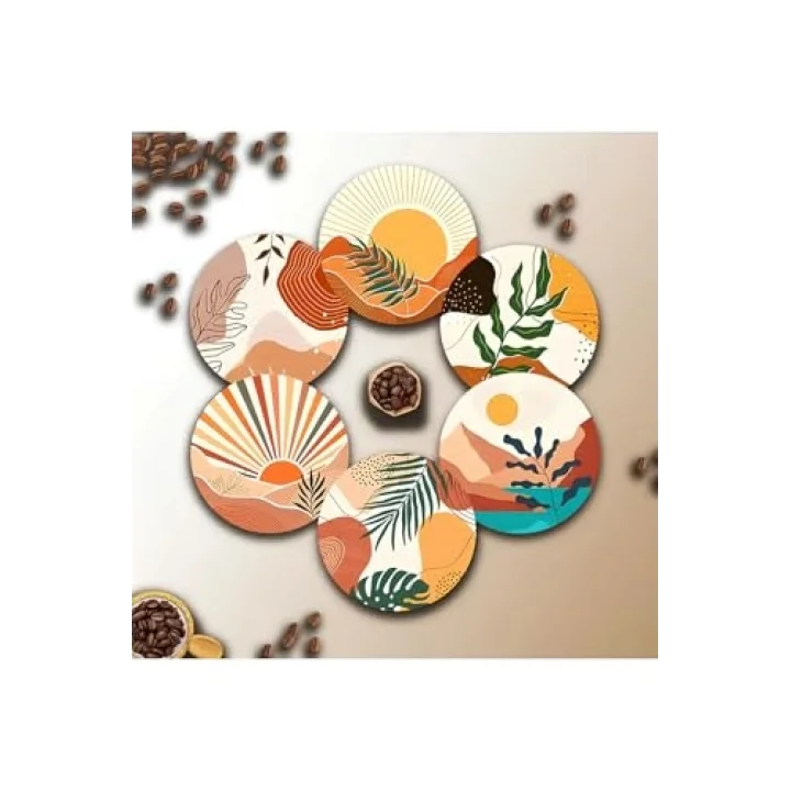 6lı Ahşap Bardak Altlığı BRD-004