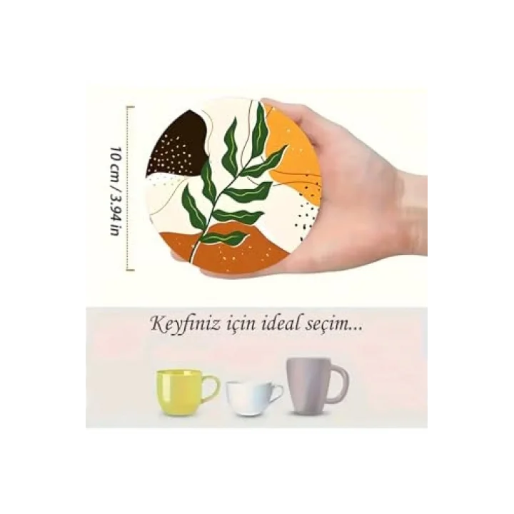 6lı Ahşap Bardak Altlığı BRD-004