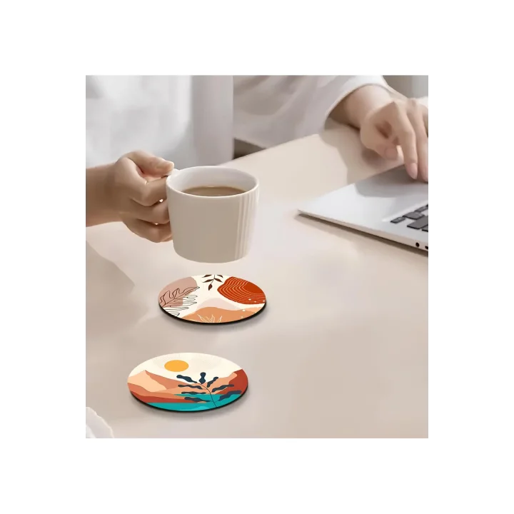 6lı Ahşap Bardak Altlığı BRD-004