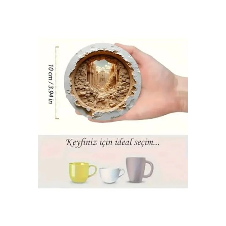 6lı Ahşap Bardak Altlığı BRD-011