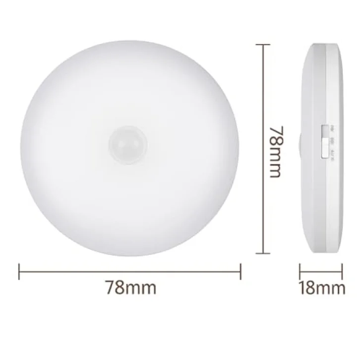 6lı Set Hareket Sensörlü Gece Lambası – USB Şarjlı 4000K Gün Işığı LED – Duvar, Dolap, Merdiven, Başucu için Akıllı Işık