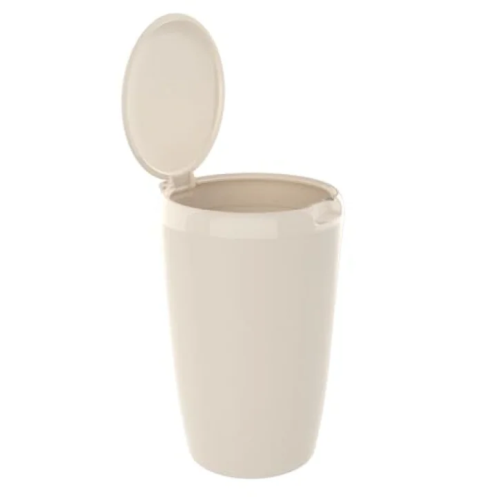6 LT Banyo Mutfak Tezgah Üstü Çöp kovası - Bej