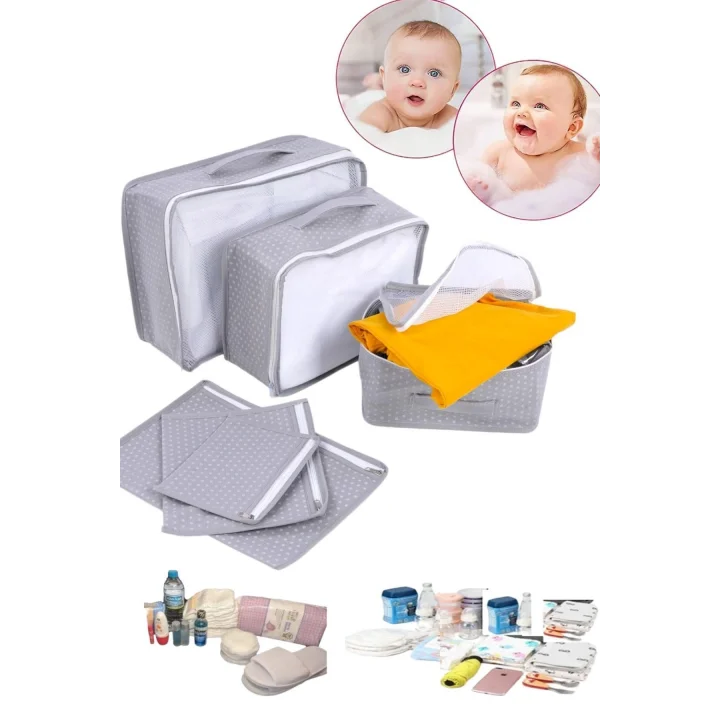 6 PARÇA BEBEK BAKIM Çantası Bebek Doğum Çantası