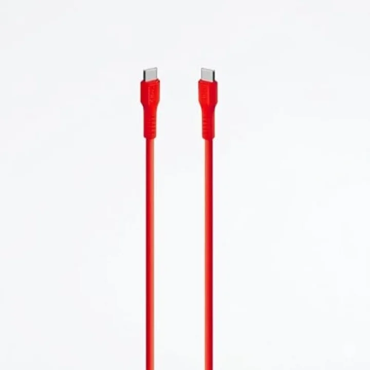60W PD/QC Type-C to Type-C Ultra Hızlı Şarj ve Data Kablosu 120 cm Neon Kırmızı 2DK59NK