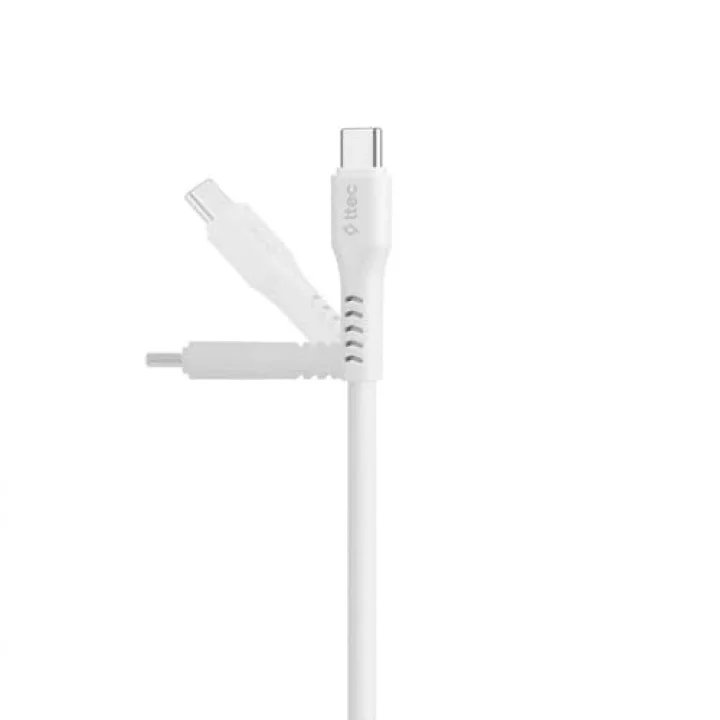 60W PD/QC Type-C to Type-C Ultra Hızlı Şarj ve Data Kablosu Neon (Neon Beyaz) 2DK59B