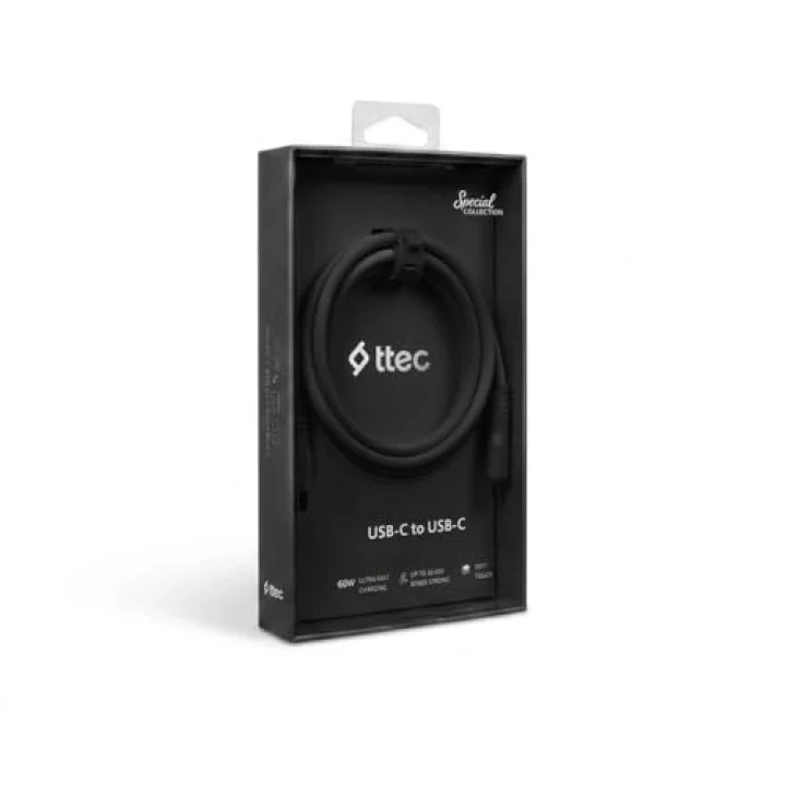 60W PD/QC Type-C to Type-C Ultra Hızlı Şarj ve Data Kablosu Neon (Neon Siyah) 2DK59S