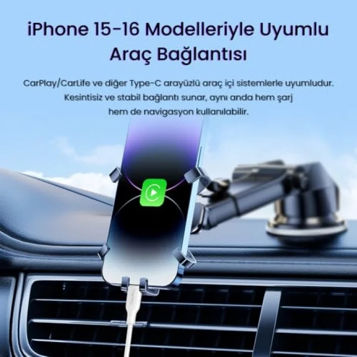 60W Type-C to Type-C Hızlı Şarj ve Data Kablosu 1.2 Metre
