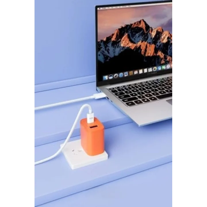 60W Type-C to Type-C Hızlı Şarj ve Data Kablosu 1m Beyaz AZ-B06aB