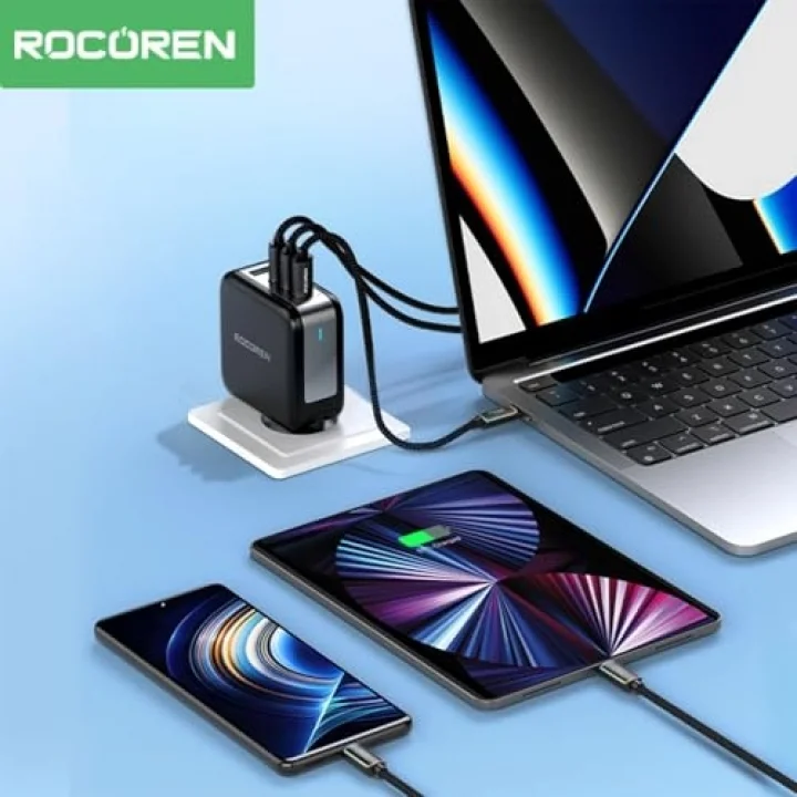60W Type-C to Type-C RGB Aydınlatmalı Örgülü Şarj ve Data Kablosu 2 Metre