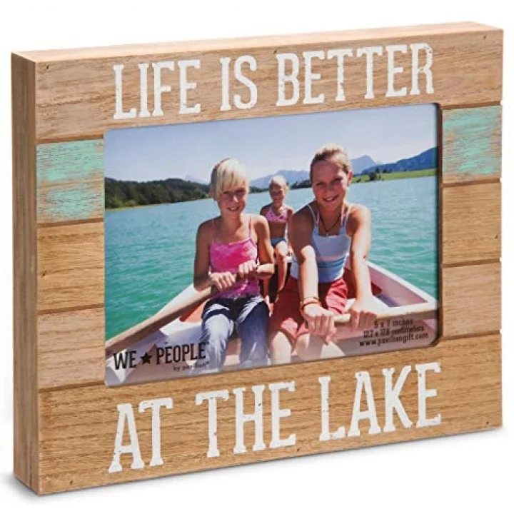 67243 Wir People-Life ist Besser am See Bilderrahmen, 12,7 x 17,8 cm