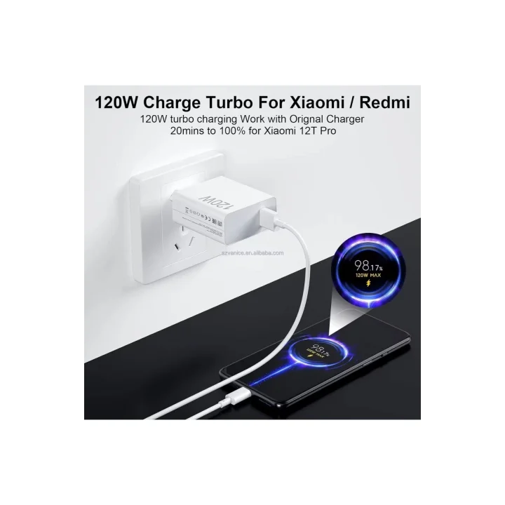 Mey İthalat® ⚡ 120W Hızlı Şarj Adaptörü + Type-C Kablosu | Süper Hızlı Şarj Cihazı 1 metre