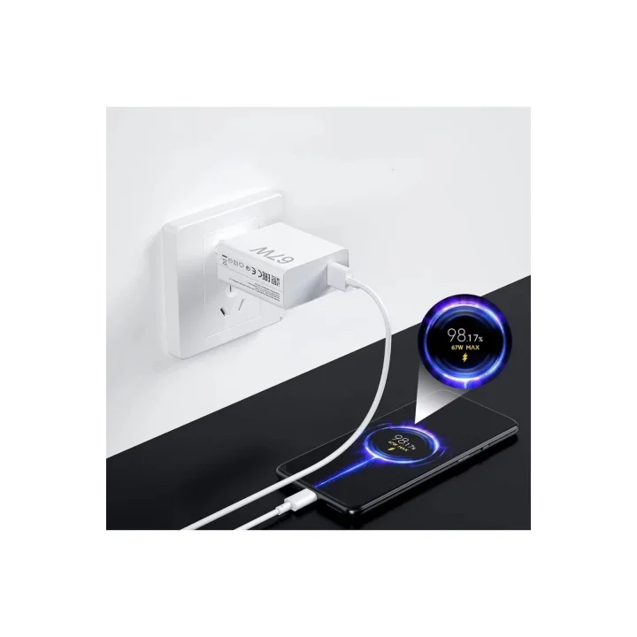Mey İthalat® ⚡ 67W Hızlı Şarj Adaptörü + Type-C Kablosu | Süper Hızlı Şarj Cihazı 1 metre