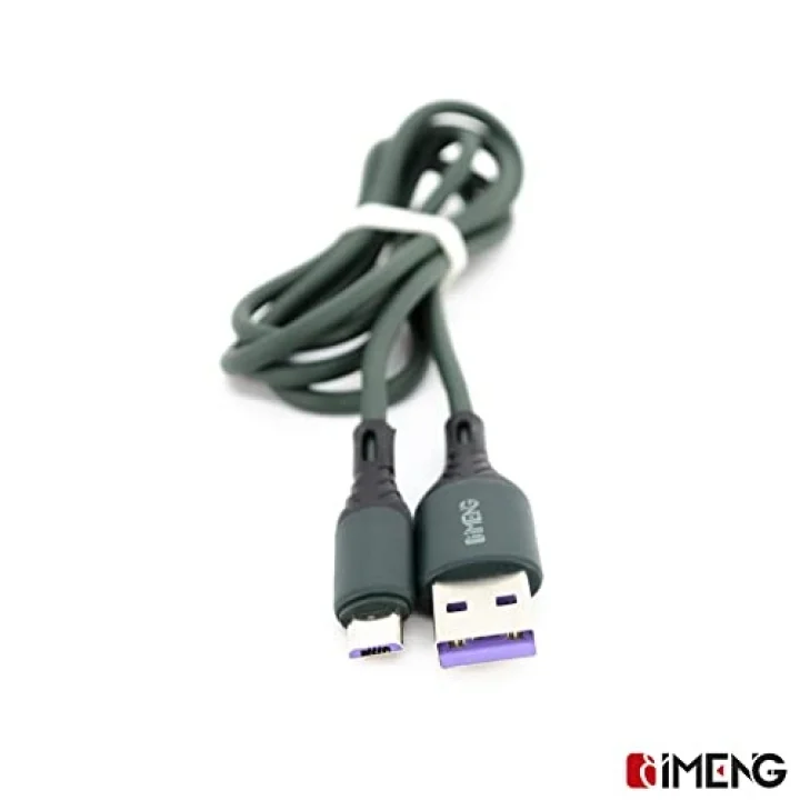 6A 100W USB A to Micro Data ve Hızlı Şarj Kablosu 1 Metre Yeşil