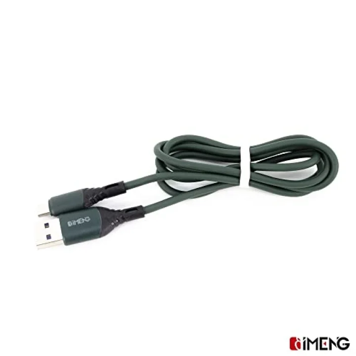 6A 100W USB A to Micro Data ve Hızlı Şarj Kablosu 1 Metre Yeşil