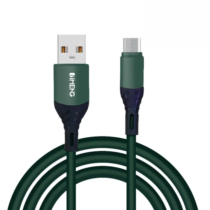6A 100W USB A to Micro Data ve Hızlı Şarj Kablosu 1 Metre Yeşil