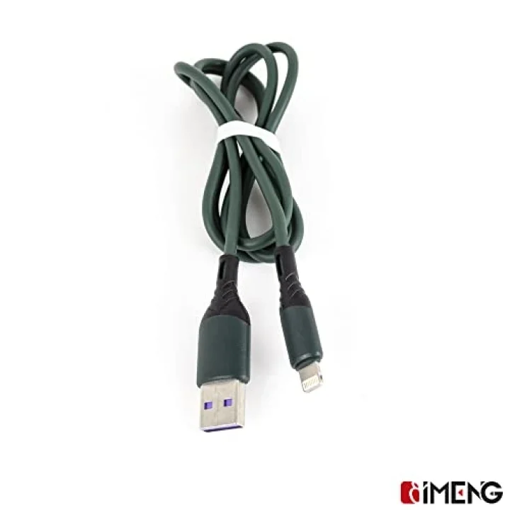 6A 100W UsbA to Lightning Data ve Hızlı Şarj Kablosu ML60 Yeşil