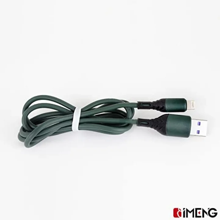 6A 100W UsbA to Lightning Data ve Hızlı Şarj Kablosu ML60 Yeşil