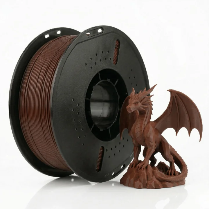 PLA+ Filament 1.75 mm 1 kg Kahverengi - Yüksek Hızlı Baskı, ±0.02mm Tolerans, FDM/AMS Uyumlu 3D Yazıcı Filamenti