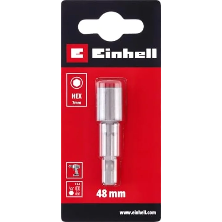 Orijinal Manyetik Lokma Ucu, 7 mm (Krom Vanadyum Çelik, 48 mm, E 6.3/1⁄4”, Akülü Vidalama ve Matkaplar İçin) - 49135115