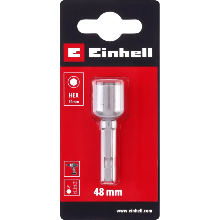 Orijinal Manyetik Lokma Ucu, 10 mm (Krom Vanadyum Çelik, 48 mm, E 6.3/1⁄4”, Akülü Vidalama ve Matkaplar İçin) - 49135125