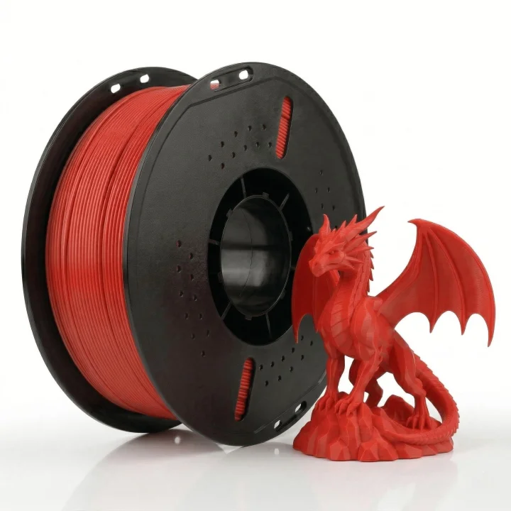 PLA+ Filament 1.75 mm 1 kg Kırmızı - Yüksek Hızlı Baskı, ±0.02mm Tolerans, FDM/AMS Uyumlu 3D Yazıcı Filamenti