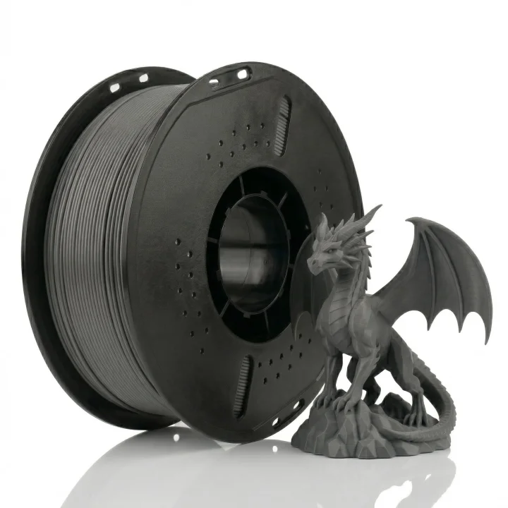 PLA+ Filament 1.75 mm 1 kg Koyu Gri - Yüksek Hızlı Baskı, ±0.02mm Tolerans, FDM/AMS Uyumlu 3D Yazıcı Filamenti