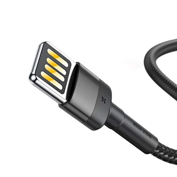 Cafule Special Edition, USB-A & Lightning 2.4 A Şarj & Data Aktarım Kablosu,1 Metre, Gri - Siyah, ‎CALKLF-GG1